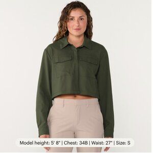 NWOT Beyond Yoga Midtown Cropped Jacket - Women's Olive Small